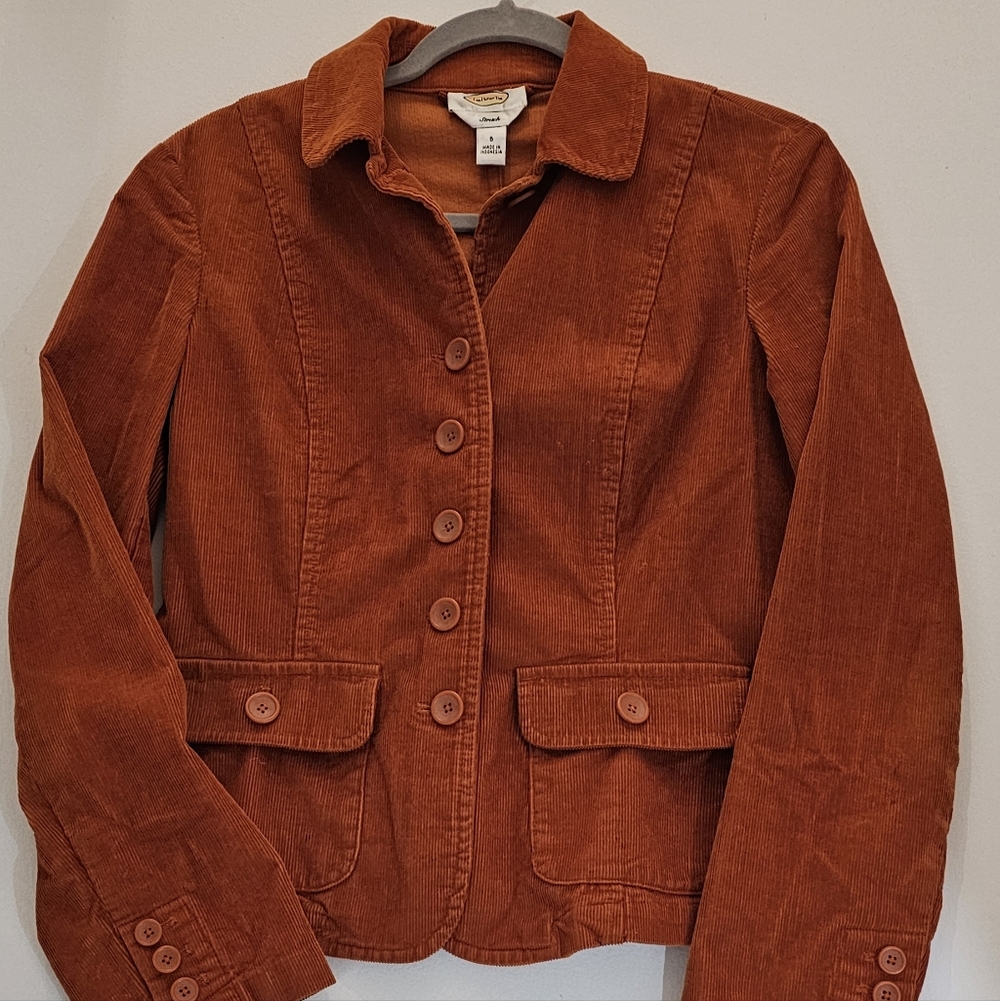 Womens Talbots Rust Corduroy Blazer